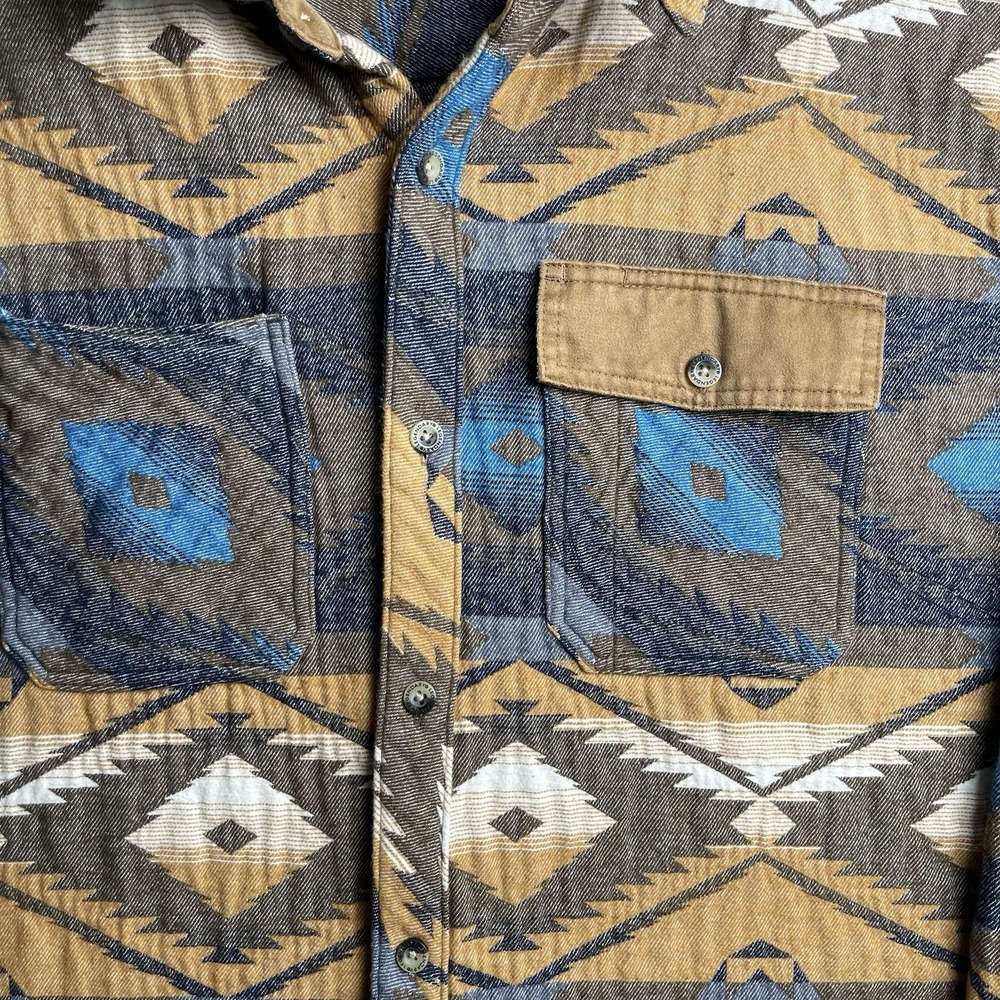 Legendary Whitetails Shirt Mens 4XT Desert Aztec Elbow Patches Button Up - Picture 4 of 8